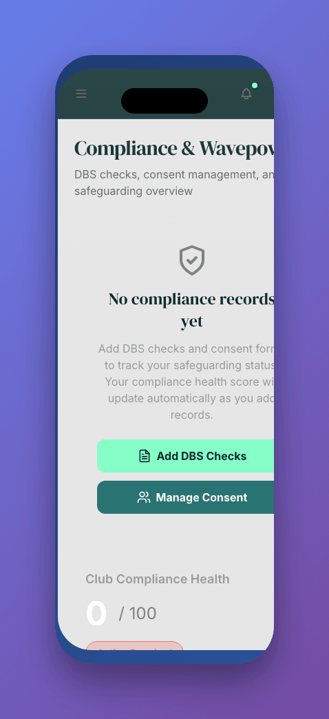 Swimly compliance on an iPhone for quick safeguarding checks